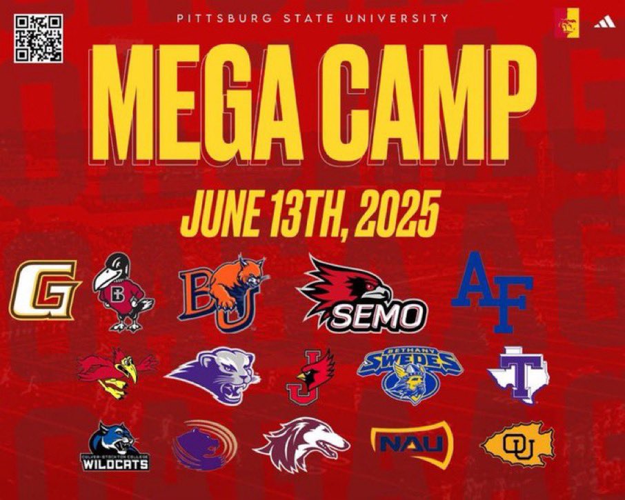 I will be attending the Pitt State mega camp <a href="/StaleyRecruits/">Staley Football Recruits</a>