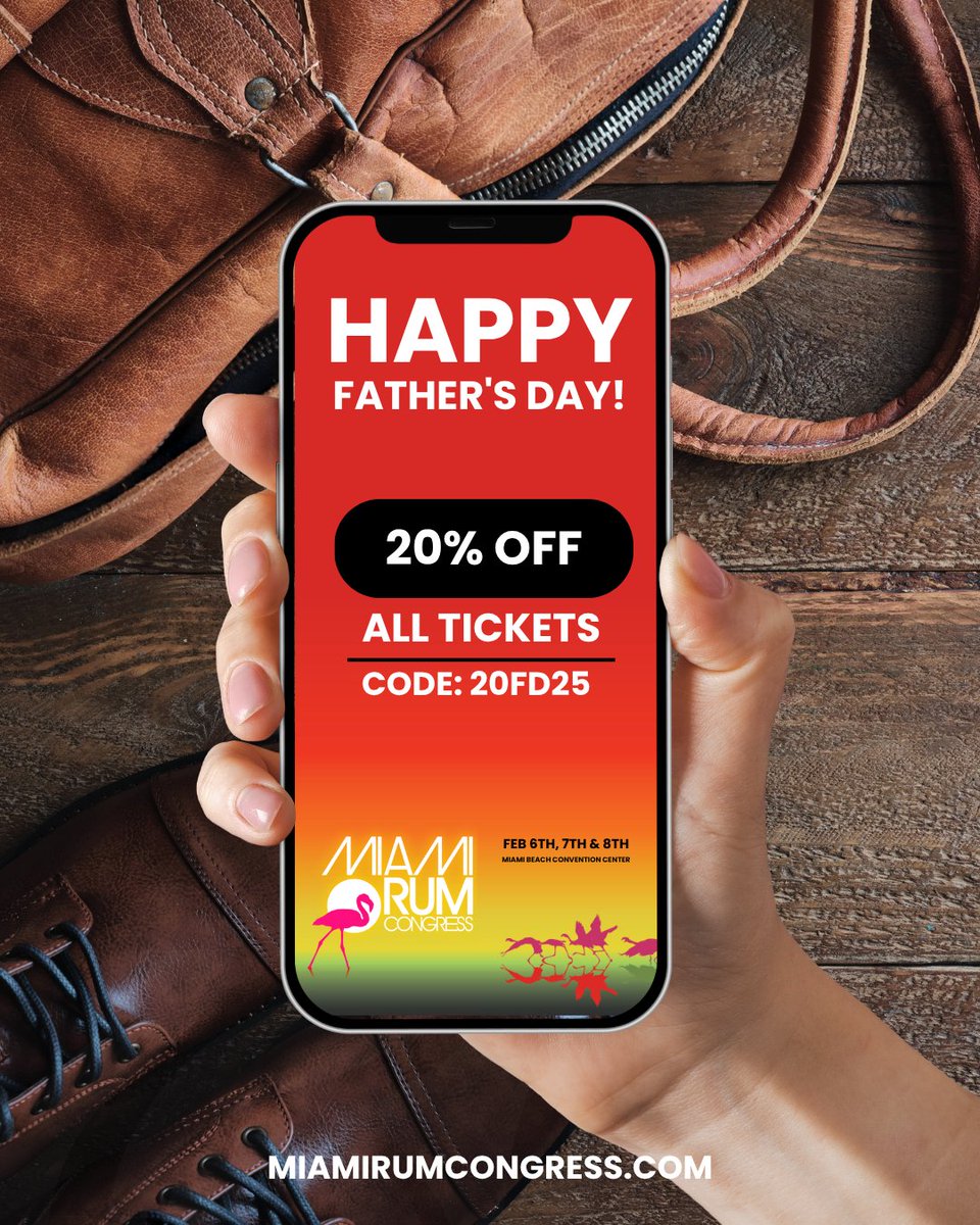 No shoes, no briefcases, no ties...

🎁🥃🔥 This Father's Day, give him an unforgettable experience: Tickets to the Miami Rum Congress 2026.

Happy Father's Day! miamirumcongress.com