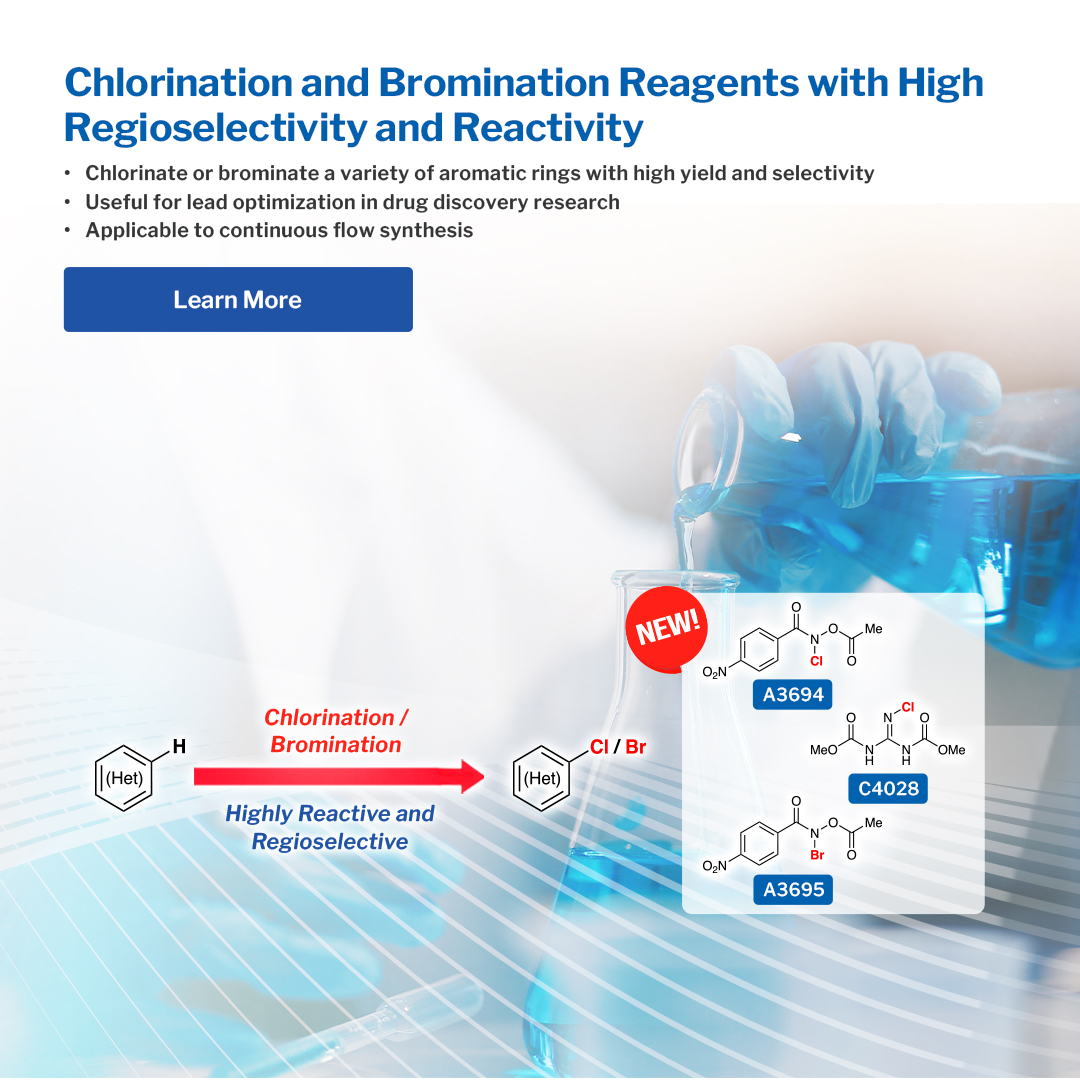 A halogen group bonded to an aromatic ring is one of the most basic functional groups, and is important as the starting point for Suzuki-Miyaura cross-coupling and other related reactions.

Learn More: tcichemicals.com/US/en/product/…