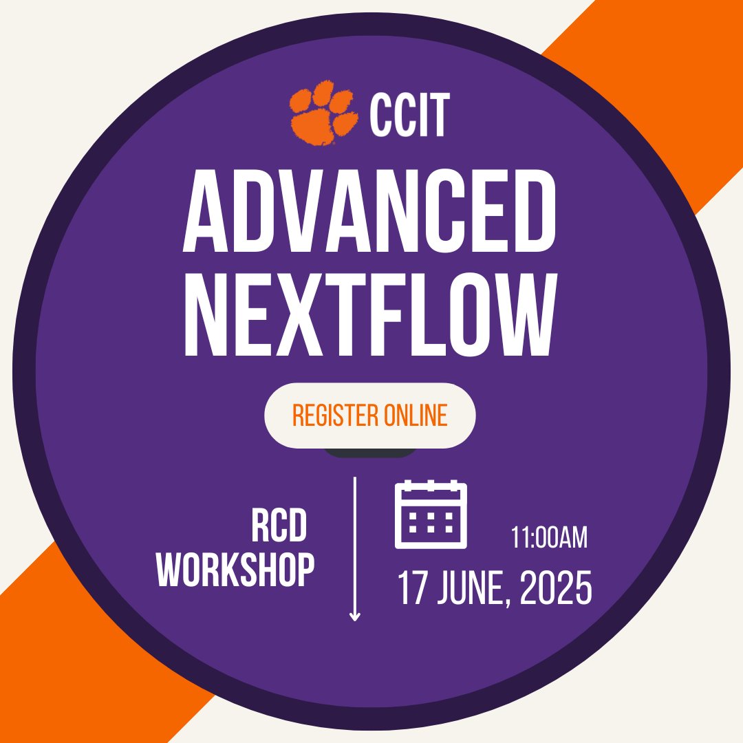 Level up your skills with the Advanced Nextflow RCD Workshop! Register Now! 💻🐅 #CCIT #RCDWorkshop