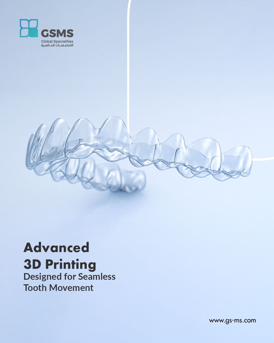 GSMSMENA's tweet photo. Engineered with advanced 3D printing technology, Clear Aligners provide your patients with a seamless, precise solution for effective tooth movement. Elevate your practice with a trusted, high-quality orthodontic solution.

#GSMS #Healthcare #SaudiArabia #Dentistry https://t.co/tu3MMhaEP0