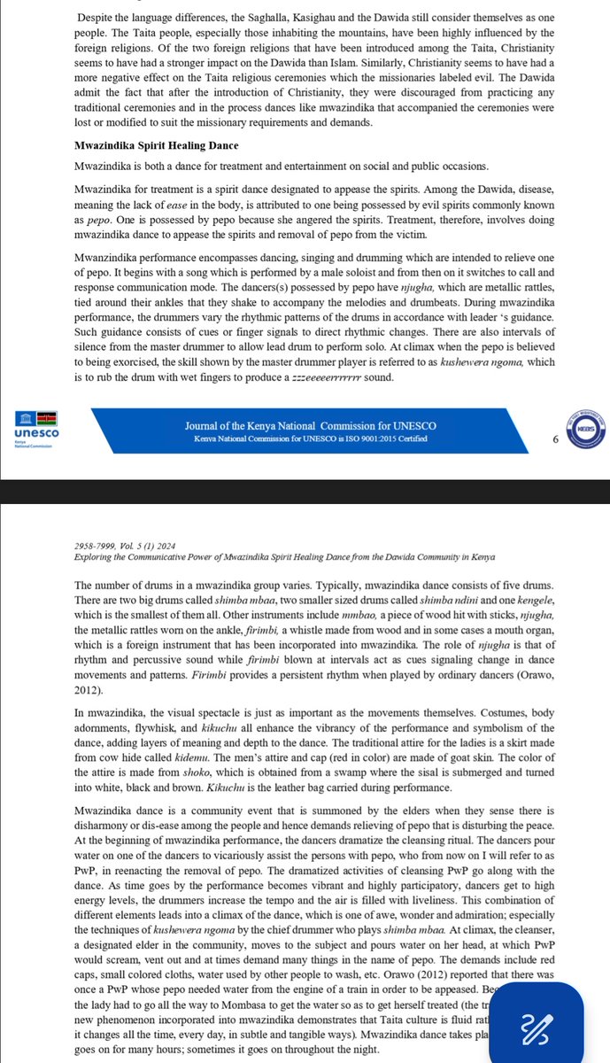 In his research paper, <a href="/MjombaB/">Majalia A. Mjomba</a> dives deep to visualize and digest the existence of Mwazindika, further documenting what has for centuries been passed orally from one generation to another. This should be one of the many research papers about our culture.

Good job Daktari.