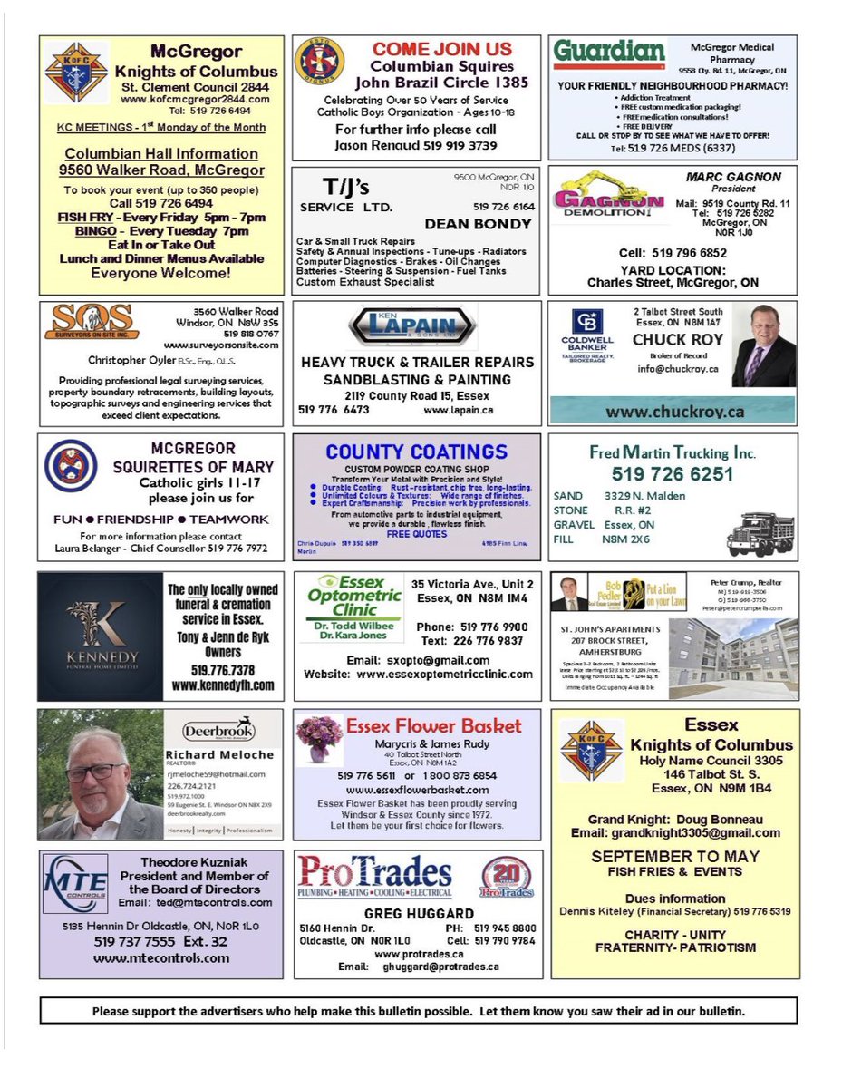 Please see attached for the Central Essex County Catholic Family of Parishes’ June 15th newsletter! 👏🏻😃