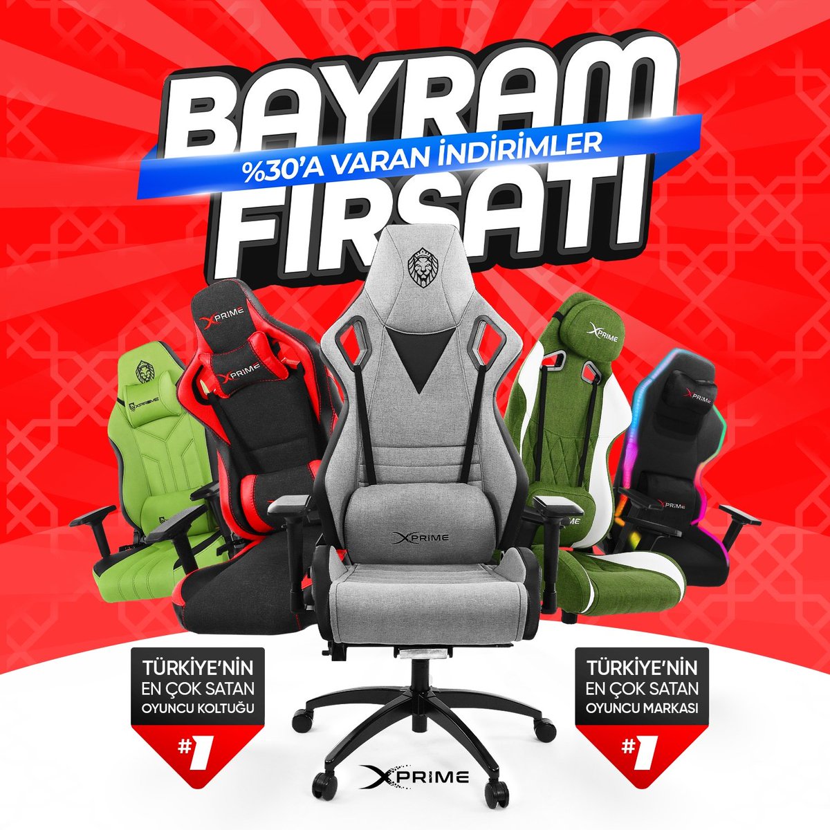 Arkasında dağ gibi xPrime koltuğu olan kaybetmez! 😉

Bayram indirimleri bugün gece 00.00'da sona eriyor! %30'a varan indirimlerle tahtını sağlama al, oyun oynarken konforundan ödün verme. 🫡

Xprime.com.tr adresinden dilediğin koltuğa göz atmayı unutma!

#PCIFICxPRIME