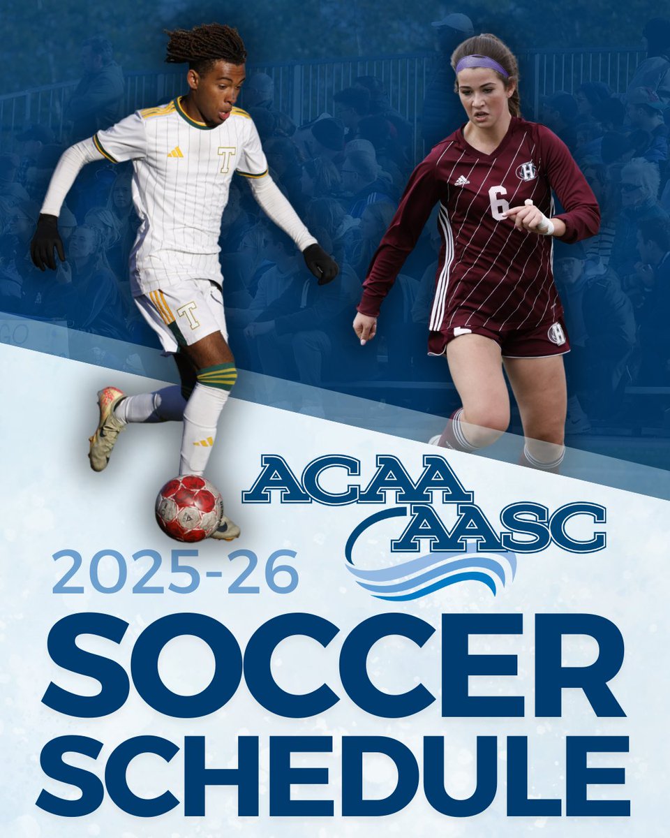 Save the date! The 2025-26 ACAA soccer season schedule is now set.

Visit our website for the complete list of meets! ⚽