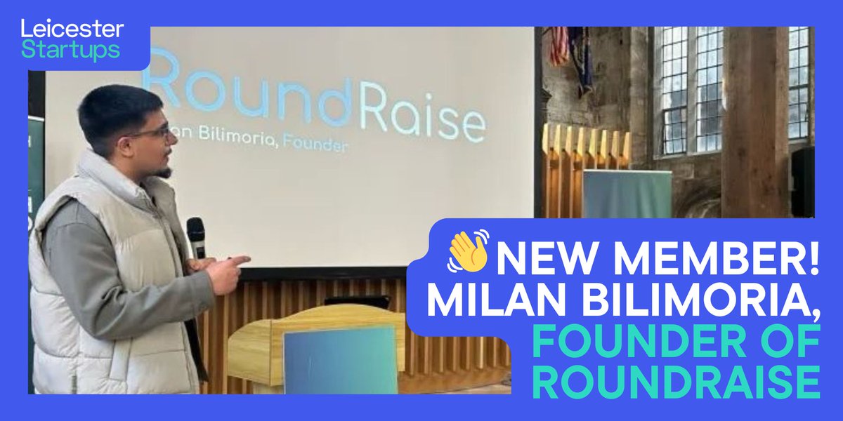 👋 Meet one of our newest community members!

Say hi to Milan Bilimoria, founder of RoundRaise 👏

RoundRaise is a suite of tools to help founders raise more strategically 💸

Read more about Milan and his startup including...

leicesterstartups.com/2025/06/08/com…