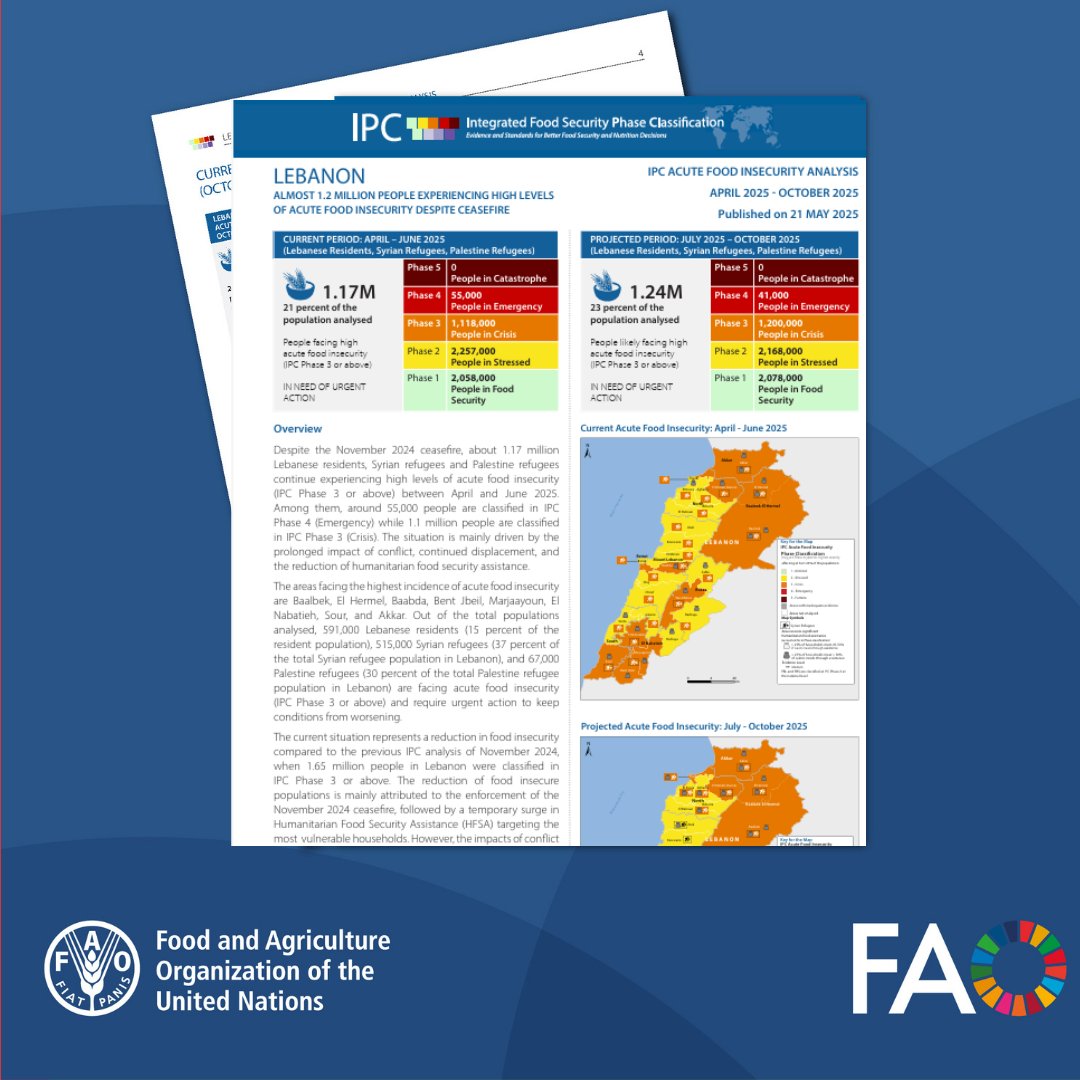 FAO in Lebanon (@faolebanon) on Twitter photo <a href="/VQuattrola/">Veronica Quattrola</a> in her speech during the launch of <a href="/IPCC_CH/">IPCC</a>🇱🇧 report with <a href="/MoaLebanon/">Lebanese Ministry of Agriculture</a> <a href="/WFPLebanon/">WFP Lebanon - برنامج الأغذية العالمي في لبنان</a> 👇
To rebuild resilience in 🇱🇧 we must act to:
1️⃣Support vulnerable farmers
2️⃣Rehabilitate agri assets in hit areas 3️⃣Restore agri-food systems & water mgmt
🔗shorturl.at/W8uxm <a href="/VQuattrola/">Veronica Quattrola</a> in her speech during the launch of <a href="/IPCC_CH/">IPCC</a>🇱🇧 report with <a href="/MoaLebanon/">Lebanese Ministry of Agriculture</a> <a href="/WFPLebanon/">WFP Lebanon - برنامج الأغذية العالمي في لبنان</a> 👇
To rebuild resilience in 🇱🇧 we must act to:
1️⃣Support vulnerable farmers
2️⃣Rehabilitate agri assets in hit areas 3️⃣Restore agri-food systems & water mgmt
🔗shorturl.at/W8uxm