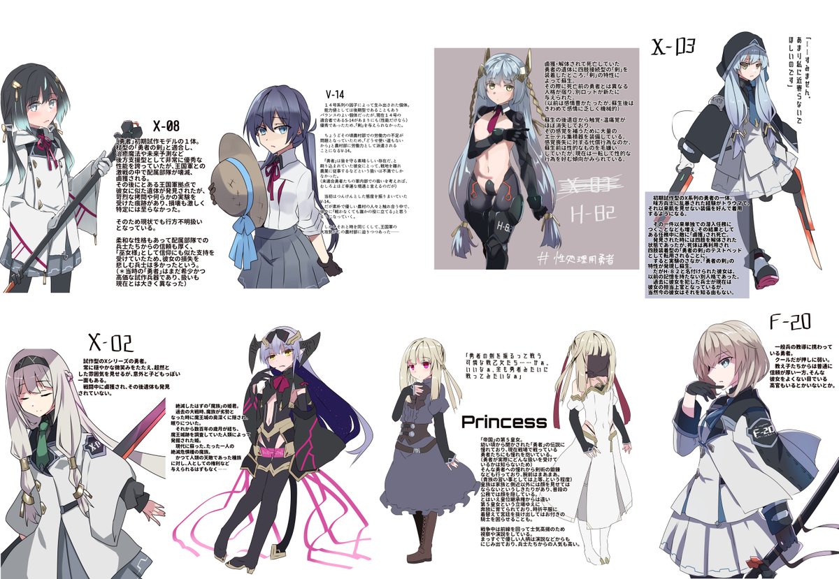 今回出てない子も含む勇者ちゃんまとめ(未収載の子もいる) 