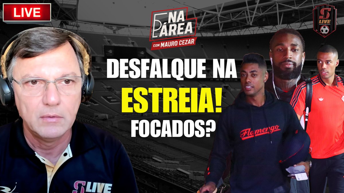 S1 LIVE (@s1_live) on Twitter photo 🚨ATENÇÃO! Nesta 6ªfeira (13) - às 11hs - Mauro Cezar Pereira (<a href="/maurocezar/">Mauro Cezar</a>) / Allan Abi Madi (<a href="/AllanMadi/">Allan Abi Madi</a>) e André Rocha (<a href="/anunesrocha/">André Rocha</a>) estarão AO VIVO no programa 'NA ÁREA' debatendo:
👉 EXPECTATIVA PARA O MUNDIAL!
👉 FLA PODE TER DESFALQUE NA ESTREIA
👉 GÉRSON SEGUE CAPITÃO?
👉 🚨ATENÇÃO! Nesta 6ªfeira (13) - às 11hs - Mauro Cezar Pereira (<a href="/maurocezar/">Mauro Cezar</a>) / Allan Abi Madi (<a href="/AllanMadi/">Allan Abi Madi</a>) e André Rocha (<a href="/anunesrocha/">André Rocha</a>) estarão AO VIVO no programa 'NA ÁREA' debatendo:
👉 EXPECTATIVA PARA O MUNDIAL!
👉 FLA PODE TER DESFALQUE NA ESTREIA
👉 GÉRSON SEGUE CAPITÃO?
👉