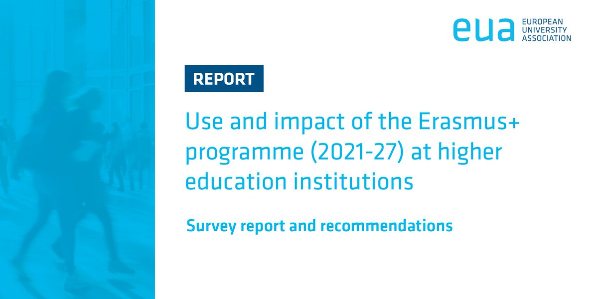 Erasmus+ is highly valuable for European higher education. It contributes to skills, attracts and fosters talent, accelerates dissemination of innovative practice, and paves the way for cooperation within and beyond the sector.
📘 EUA survey report results bit.ly/eplus2025x