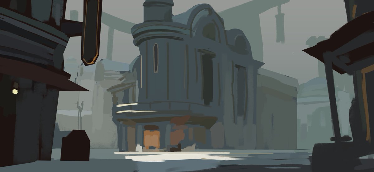 A couple of rough city sketches for Morphal.

Exploring ways to block out Elirheim — linework doesn’t feel right for this one.
Painting from shapes takes longer, feels messier, but somehow fits the mood.
This city was never meant to be clean-cut anyway.
#worldbuilding  #morfal