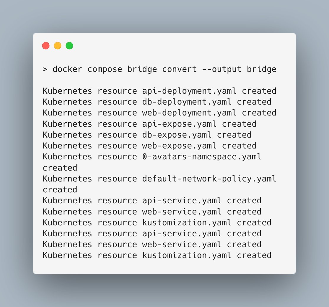 @docker Compose v2.37.0 is out  and now includes Compose Bridge natively! 🎉

No more extra binary needed to convert your Compose files to K8s manifests, or custom formats using your own Transformer images.

Details 👉 docs.docker.com/compose/bridge/
#docker #compose #kubernetes