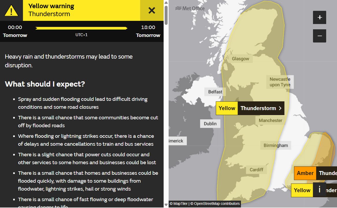 AbshireRoads's tweet image. 🟡 YELLOW Weather Warning (Thunderstorm & Heavy Rain) issued across Aberdeenshire
Saturday 14th July,🕛00:00 - 18:00 🕕
Plan your journey ahead of time✅
Stay updated on road conditions✅
Vehicle checks (wipers, tyres)✅
Drive to the conditions✅