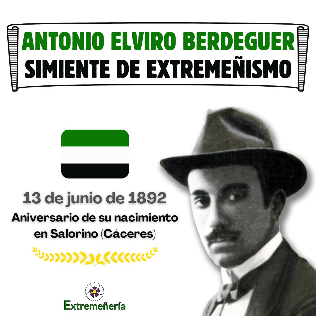 💚Hoy conmemoramos el 133 aniversario del nacimiento de nuestro paisano Antonio Elviro Berdeguer.

🤍Médico, pensador, activista social y político fundamental para Extremadura.

🖤 Échale un vistazo a nuestra última Mesa Camilla youtube.com/watch?v=yje3fT…