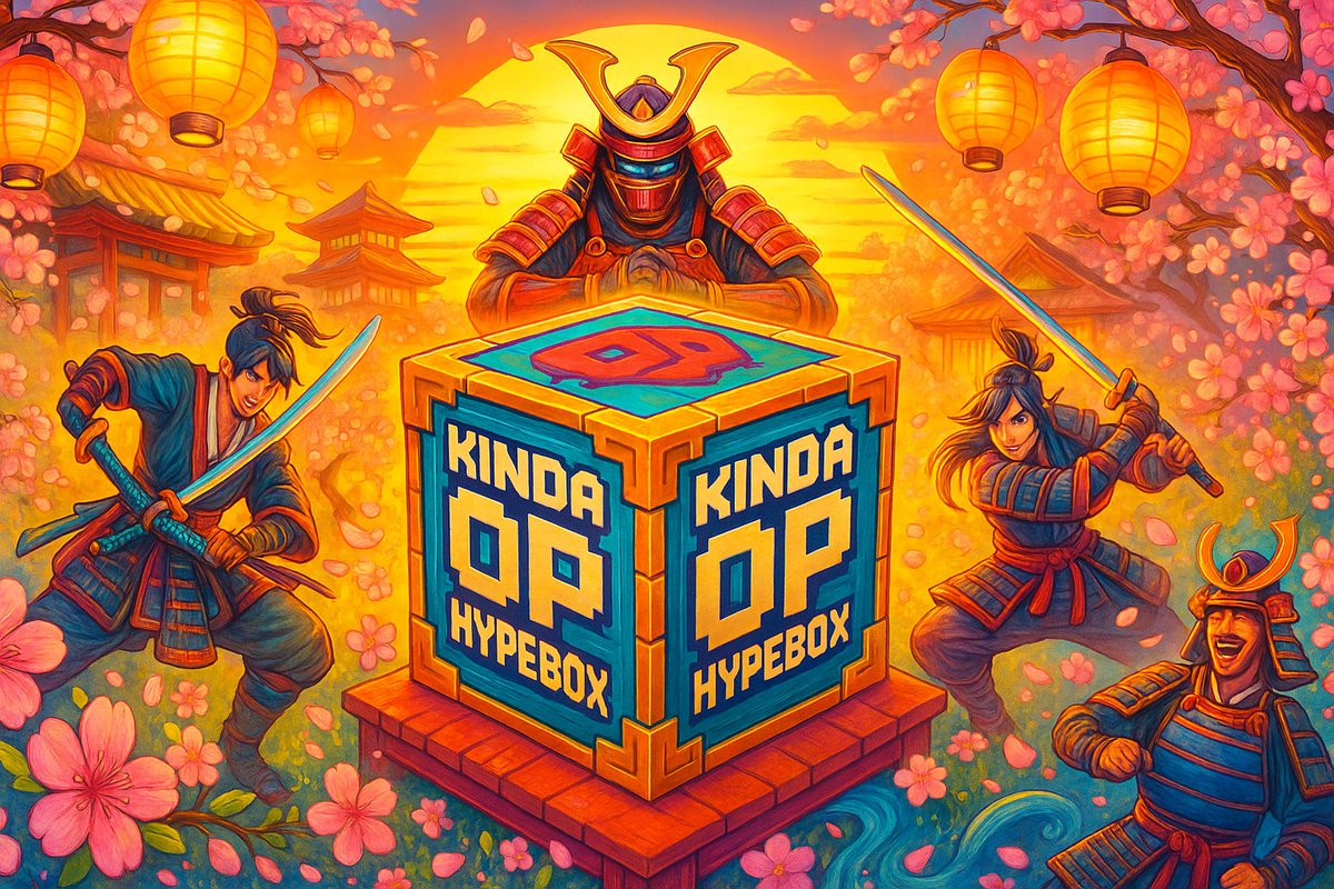 PlayMinecadia's tweet photo. The KINDA OP Hypebox has just been released on the Kitmap: Kodai realm! ⚔️

In celebration, we'll be giving away the following: 
🤺 6x KINDA OP Hypebox 
🤺 3x KINDA OP Hypebox
🤺 3,500x Gold 

Follow us, Retweet, and Like to enter! 🌸