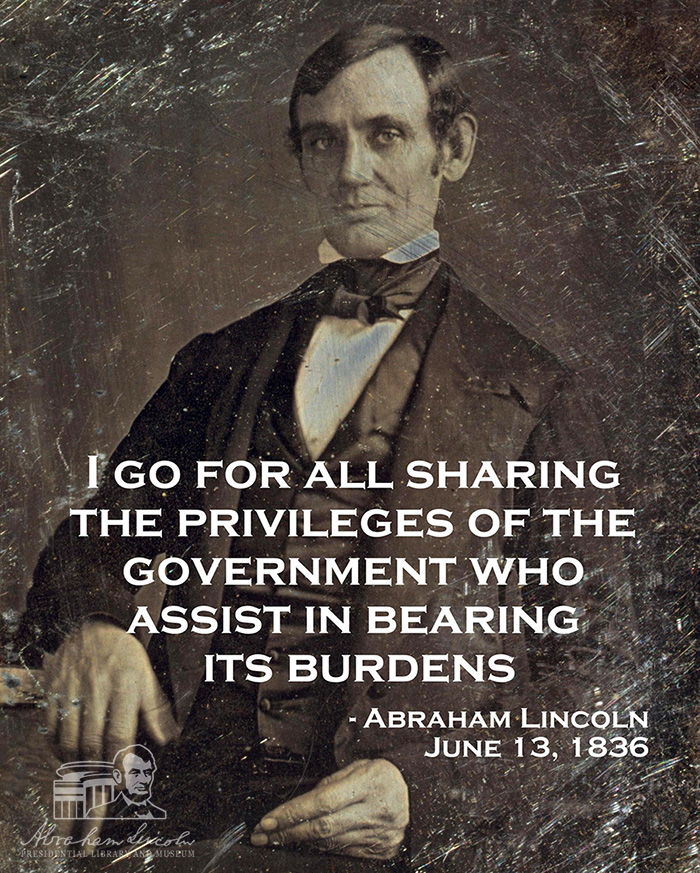 Today in 1836, #AbrahamLincoln announced he was running for a second term in the legislature. He outlined his beliefs, including letting some women vote and investing in public infrastructure. Lincoln won. #AbeSays

Source: papersofabrahamlincoln.org/documents/D200…