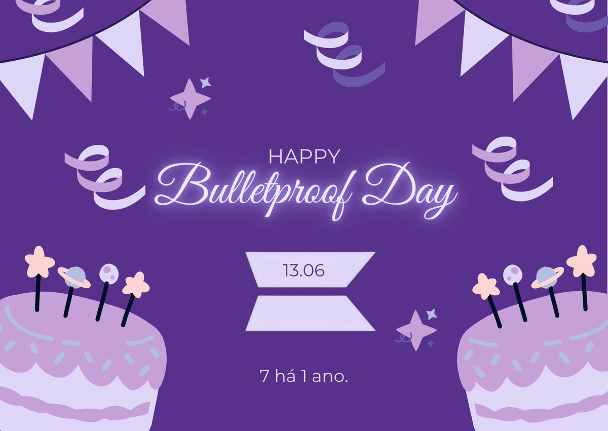 ∞︎︎  𝗕𝗨𝗟𝗟𝗘𝗧𝗣𝗥𝗢𝗢𝗙 𝗗𝗔𝗬 !

𝖧á 𝗎𝗆 𝖺𝗇𝗈, 𝗇𝗈𝗌 𝗍𝗈𝗋𝗇𝖺𝗆𝗈𝗌 𝟩.

Obrigado, <a href="/loeytrue/">brunna</a> <a href="/mad_npop/">MAD</a> <a href="/juju_npop/">juju 🦢</a> <a href="/marcynpop/">Marcele (마르셀레)</a> <a href="/Markus16_/">Markus 𝕸</a> <a href="/ellyyato/">elly</a> <a href="/npop_kai/">KAI 🥀</a> por fazerem parte dessa história! 

Nos vemos às 19:00 com We Are BULLETPROOF: ON STAGE.

#BULLETPROOFDAY
