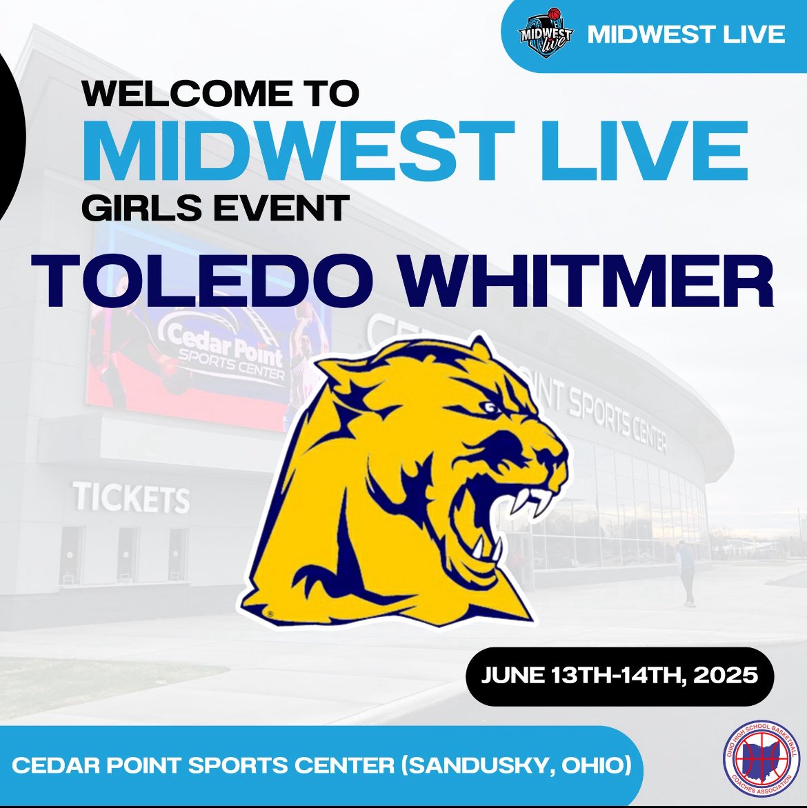 The 🐆 are at 🚨Midwest Live🚨 

📍Cedar point Sports Center
🗓️Friday June 13th
⌚️11am vs Padua Court (3)
⌚️4pm vs Lancaster Court (10)

🗓️Saturday June 14th
⌚️2pm vs Dalton Court (9)
⌚️4pm vs Medina Highland Court (8)
#GOPANTHERS