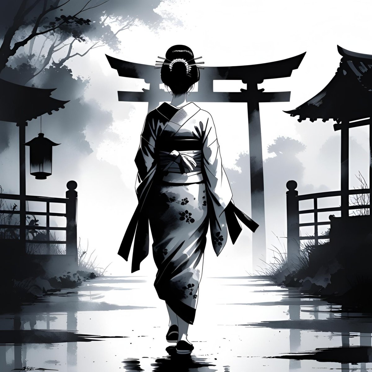 MBeechDesign's tweet image. Canvas Print, Geisha Walking Through Torii Gate Japanese Ink Style Wall Art, Black & White Silhouette, Kimono Decor, Asian Home Decoration, etsy.me/45RrdgP via @Etsy
#InkStyleArt #MonochromeArt #JapaneseInkWash #SilhouetteDesign #BrushstrokeArt #MinimalistArtPrint…
