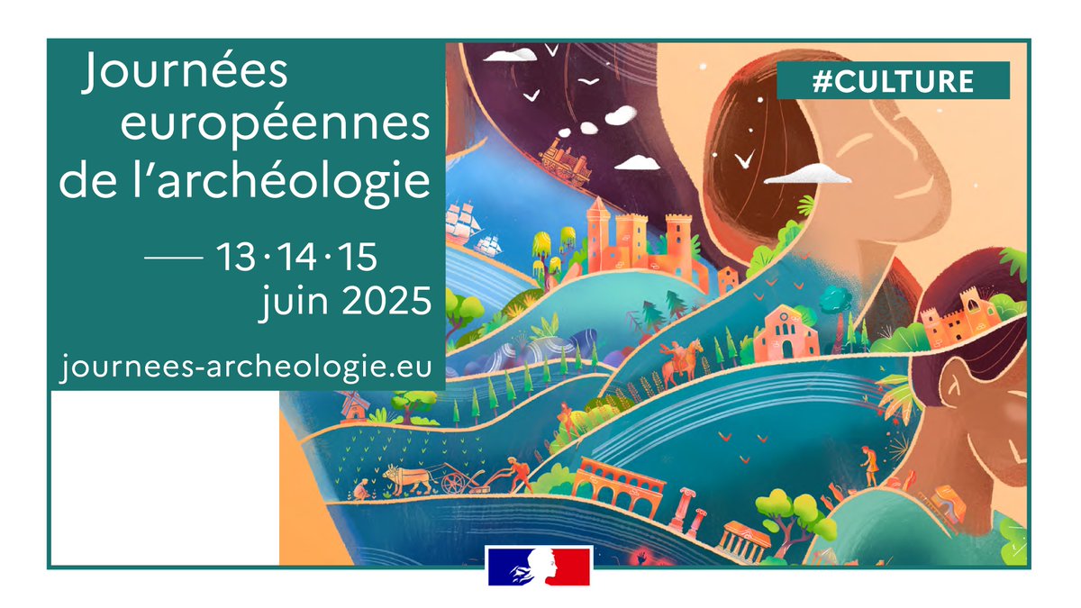 #JEArchéo | 🏺 Du 13 au 15 juin a lieu la 16ᵉe édition des journées européennes de l’archéologie.

➡️ En #Bretagne, plus de 40 sites organisent des évènements-activités
➡️ Venez découvrir les coulisses du patrimoine et de la recherche archéologique

ℹ️ journees-archeologie.eu/c-2025/accueil