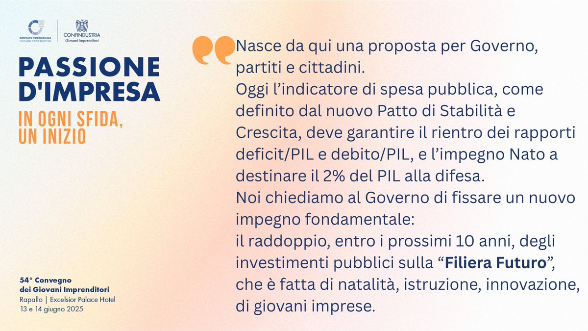 Abbiamo poi un messaggio destinato a tutto il Paese: l’Italia sta infrangendo il patto fra generazioni e la responsabilità è collettiva - <a href="/MariaAnghileri/">Maria Anghileri</a> a #Rapallo25