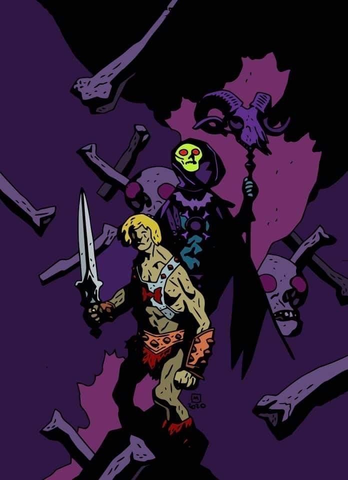 Into the Weird (@intoweird) on Twitter photo He-Man and Skeletor by Mike Mignola #MOTU He-Man and Skeletor by Mike Mignola #MOTU