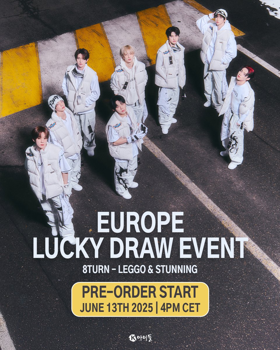 official_kpopro's tweet photo. Turning! Event alert! 🚨🎉
To celebrate 8TURN's Europe tour, we are holding a LUCKY DRAW EVENT!
Visit our website for more info
🛒 Link in bio to our store
#8turn #8turneuropetour #luckydrawevent #kpopromania https://t.co/3gtIi5Knt1