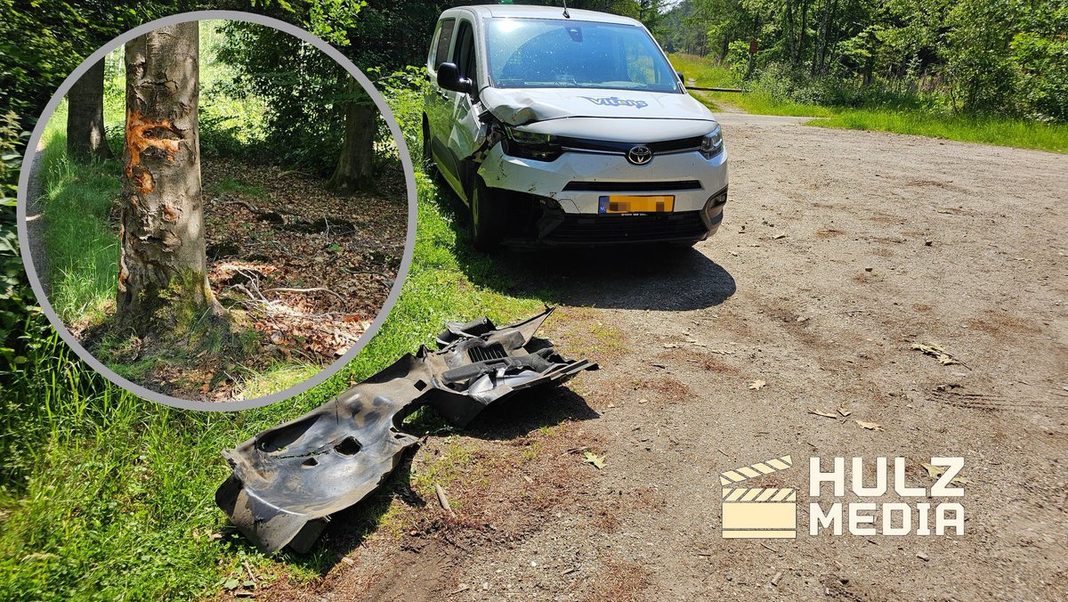 Automobilist knalt tegen boom in Vierhouten