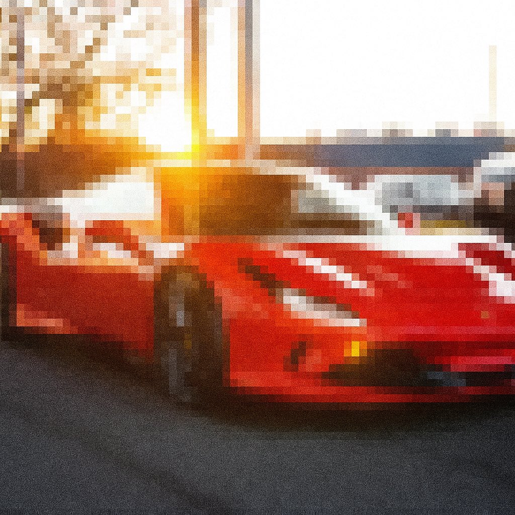 Pixelizy's tweet image. Pixelized Ferrari 

#pixelization