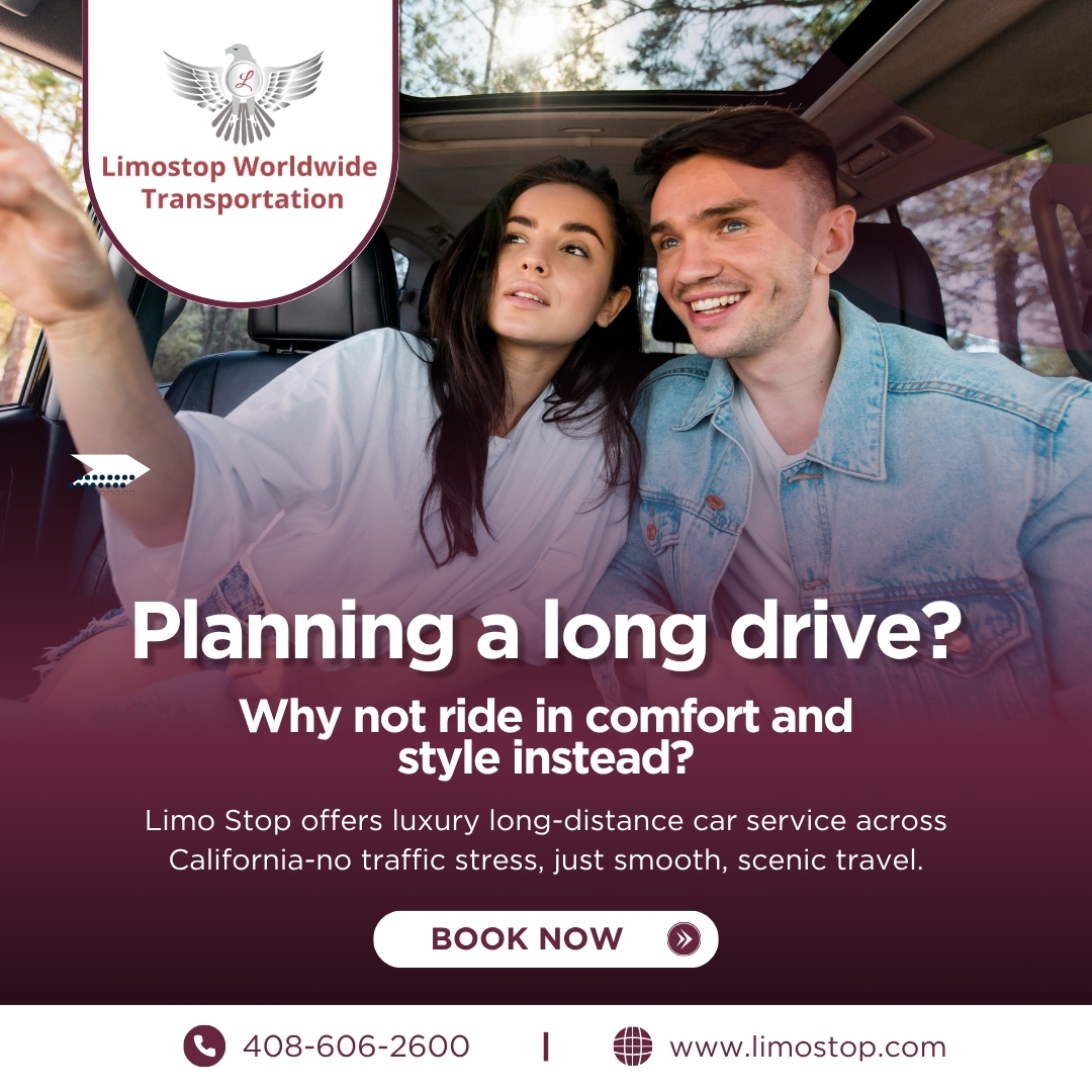 StopLimo's tweet photo. Skip the stress of driving and elevate your journey with Limo Stop’s premium private car service—designed for long-distance travel across California. Whether you're heading up the coast or across the state, ride in luxury, arrive refreshed. https://t.co/1s52XL8C3t