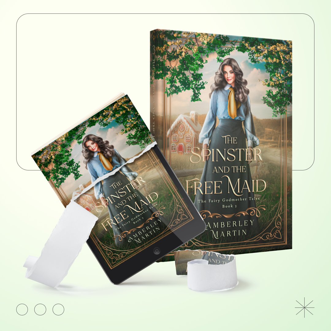 miblart's tweet photo. We created this #bookcover for Amberley Martin’s #fantasy The Spinster and the Free Maid. The gingerbread-style house in the background hints at fairy tale magic. Enjoy more #coverdesigns in our portfolio — https://t.co/GJj5rZJELz https://t.co/zUGChoKs1e