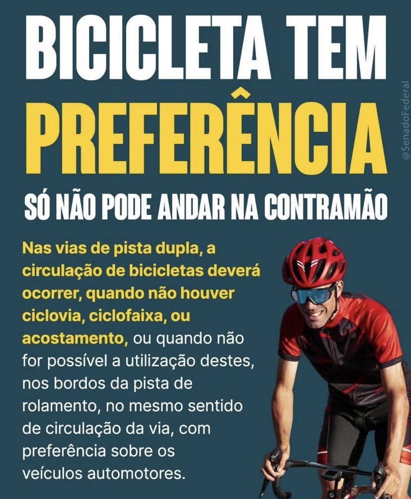 Só não pode andar na contramão!