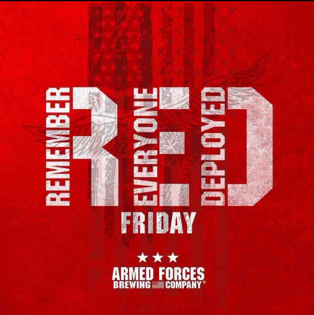 ArmedForcesBC's tweet image. Proud supporter of our deployed troops in harms way. Show your support by wearing RED every Friday.
#REDFriday