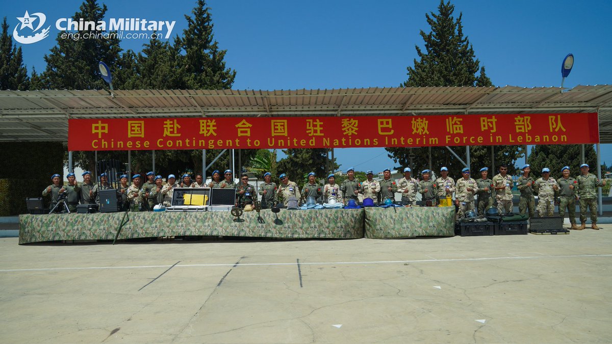ChinaMilBugle's tweet photo. Peacekeeping Operations: #Chinese and #Cambodian #peacekeepers to Lebanon recently carried out friendly exchange activities at the camp of the 23rd Chinese Peacekeeping Force to the @UN Interim Force in Lebanon (@UNIFIL_).#PKOs @Chinamission2un @UNPeacekeeping https://t.co/GoAEohNSFS