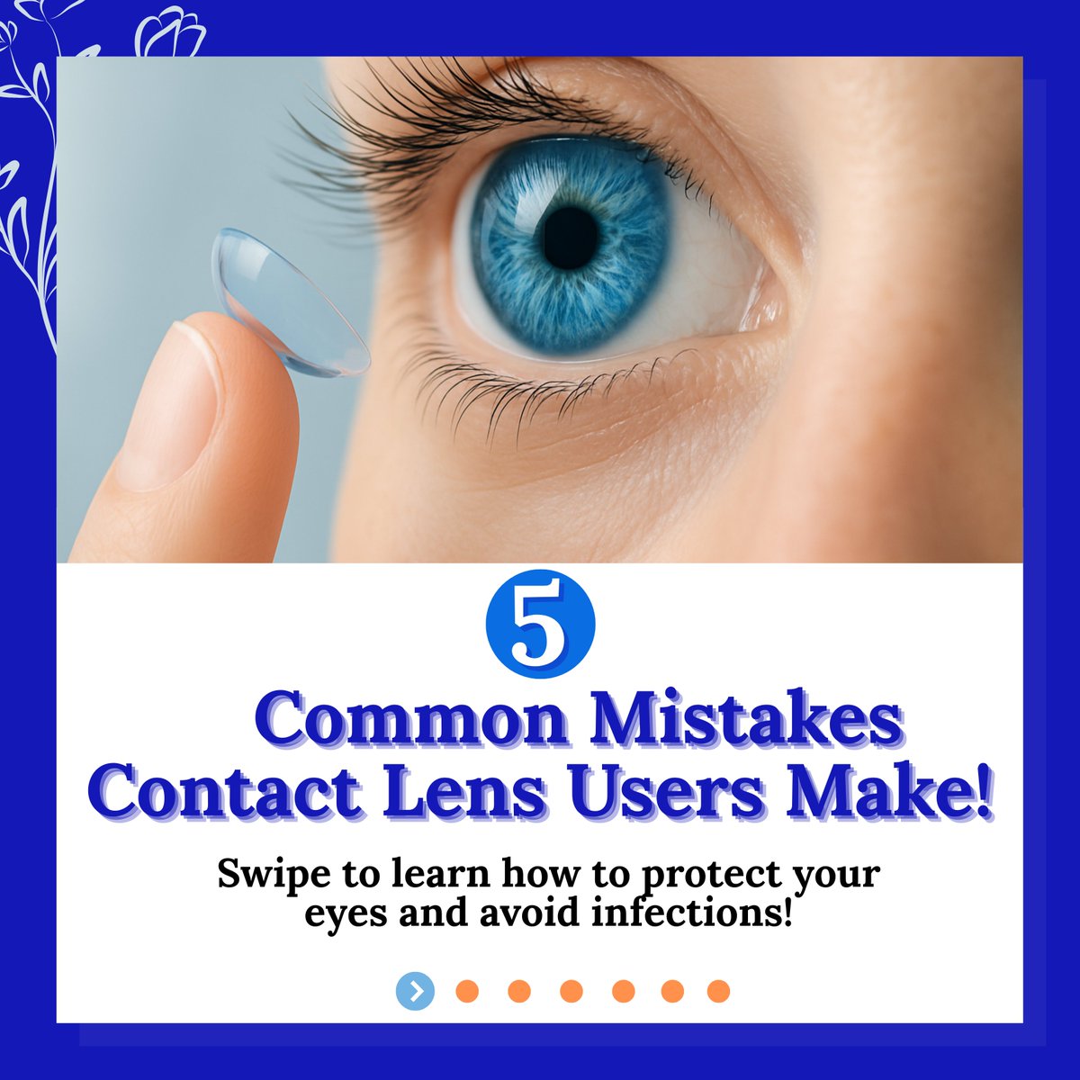 VijayaEyecare's tweet image. 👁️ Think you're using contact lenses the right way? Think again!
Small mistakes like sleeping with lenses or poor hygiene can harm your eyes.
✅ Protect your vision the right way!
📞 7892492098 | 🌐 vijayanethralaya.com

#EyeCare #ContactLensTips #VijayaNethralaya