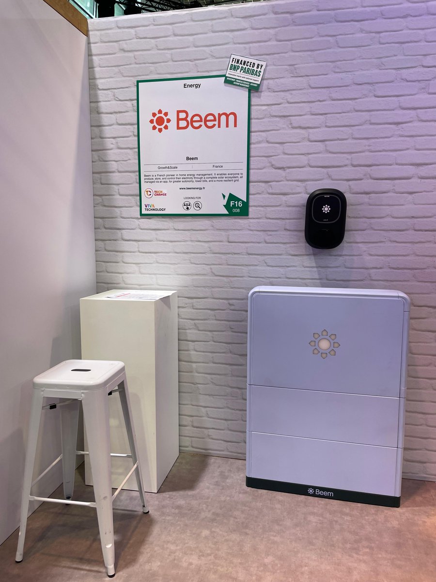 BNP Paribas Cardif (@bnpp_cardif) on Twitter photo ☀️ Let’s keep the <a href="/VivaTech/">Viva Technology</a> tour rolling with Beem, the French #startup making home energy smarter and greener !
It enables everyone to produce, store and control their electricity through a complete solar ecosystem, all managed via an app.
#BNPPInnovationNest #Vivatech ☀️ Let’s keep the <a href="/VivaTech/">Viva Technology</a> tour rolling with Beem, the French #startup making home energy smarter and greener !
It enables everyone to produce, store and control their electricity through a complete solar ecosystem, all managed via an app.
#BNPPInnovationNest #Vivatech