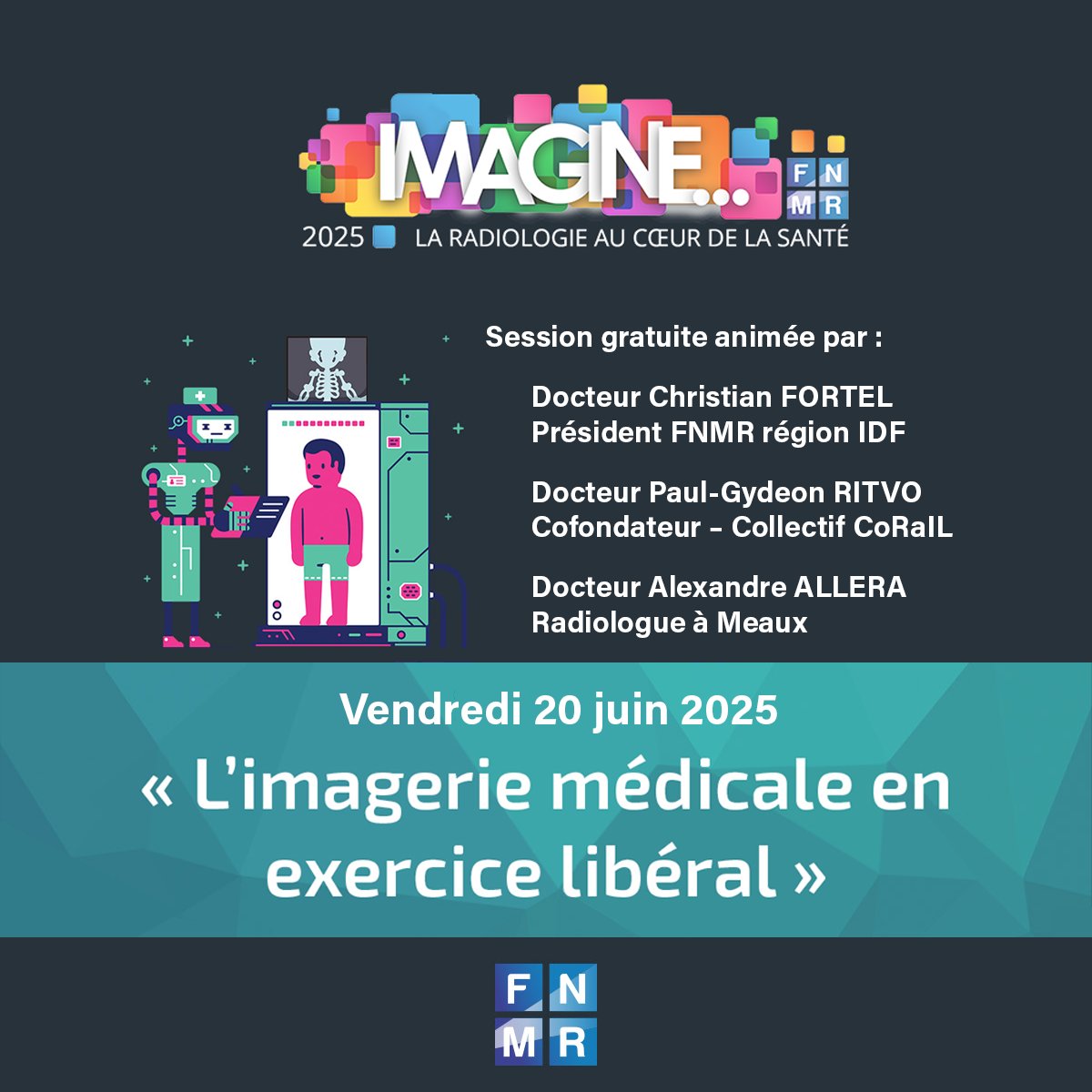 20 juin 2025, 14h–15h30 │ Pullman Paris Tour Eiffel
Session gratuite « Imagerie médicale en exercice libéral »
Avec Dr Fortel, Dr Ritvo &amp; Dr Allera
Inscription gratuite : forcomed.org/session-limage…