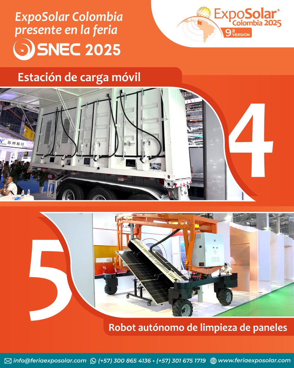 ExpoSolarColombia (@exposolarcol) on Twitter photo Segundo día de <a href="/ExposolarCol/">ExpoSolarColombia</a> en SNEC 2025
En esta segunda jornada de participación, seguimos explorando tecnologías que están revolucionando la energía solar y la movilidad eléctrica. Segundo día de <a href="/ExposolarCol/">ExpoSolarColombia</a> en SNEC 2025
En esta segunda jornada de participación, seguimos explorando tecnologías que están revolucionando la energía solar y la movilidad eléctrica.