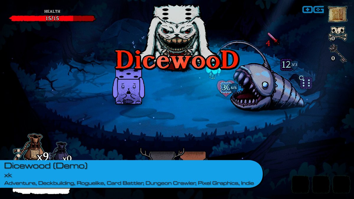 OG plays Dicewood (Demo)!
youtube.com/watch?v=V4o02h…
Like &amp; Sub!
@xk_btich

#DicewoodGame #DeckBuilder #Roguelike #DarkFantasy #PixelArt #TurnBasedStrategy #CuteButDeadly #IndieGameTrends #IndieWatch #IndieDev #GameDev #IndieGameDev #IndieGame #IndieGames #Gameplay #LetsPlay #Gaming