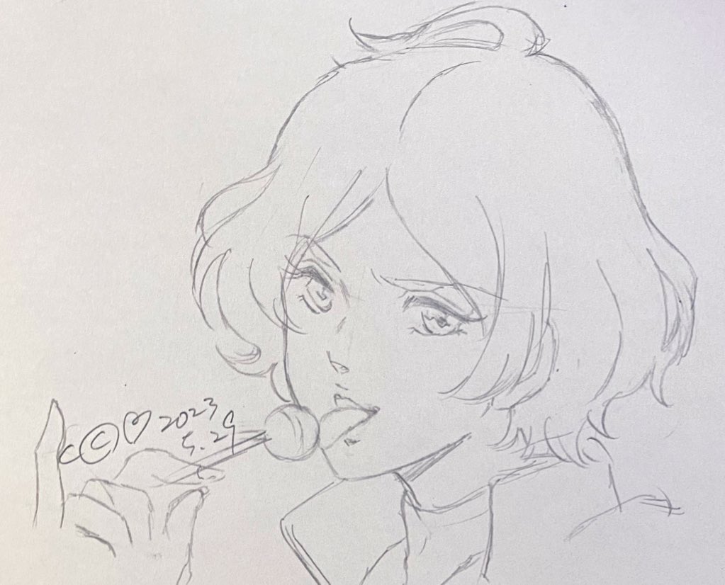 #顔だけで何リポスト来るか

#水星の魔女 リアタイ時も毎週なんか感想を述べるならついでに顔だけワンカットくらいは描くか！って毎週なんか描いてました^_^