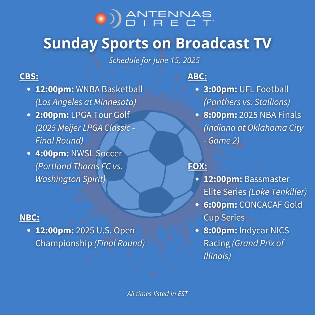 Our weekend sports watch guide is here to keep you in the game. 🏈⚾️🏀 Catch all the action FREE over-the-air with your TV antenna! 📺