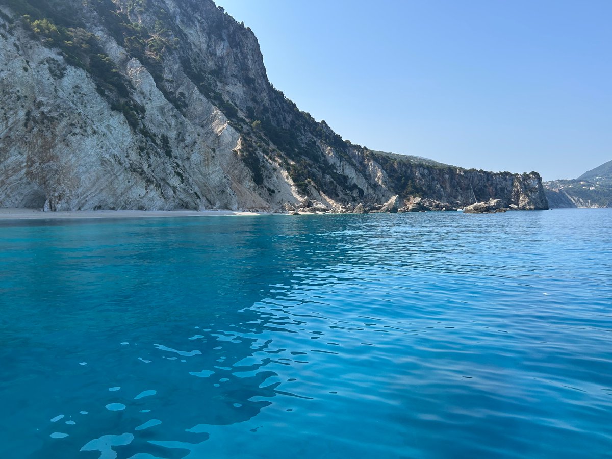 Out on a boat today round and about Ithaca. Just moored up for a quick pit stop. Stunning Island.