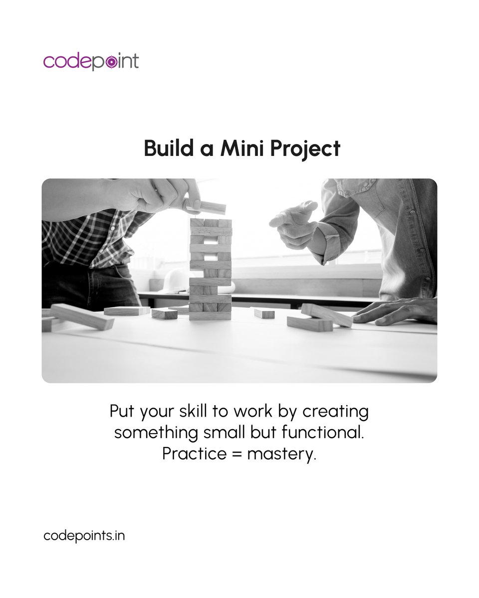 Codepoint_Sfw's tweet image. So you’ve learned a new tech skill—what next?
🚀Don’t just let it sit. Put it to use, share it, or teach it.
In this carousel, we break down 5 powerful steps to take right after upskilling—from building projects to exploring freelance gigs.
#TechSkills #UpskillYourself #CODEPOINT