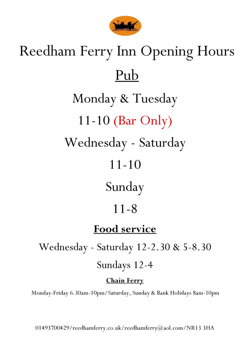 From 16th June we will be open 7 days a week 🌞🍻🥂🥳