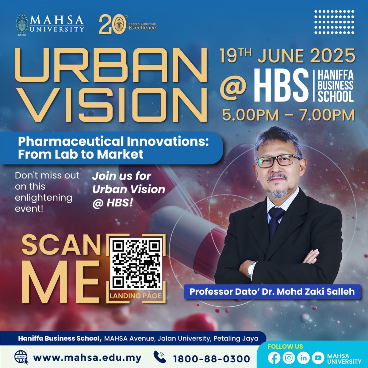 HaniffaSchool's tweet photo. Join us and discover how Malaysia is advancing pharmaceutical innovation!
Register now  https://t.co/MSQrbxXggs

#UrbanVision #HBS #MAHSAUniversity #PharmaInnovation #BiotechMalaysia #PrecisionHealth #ResearchToMarket #HealthcareInnovation https://t.co/PikBuJmIEF