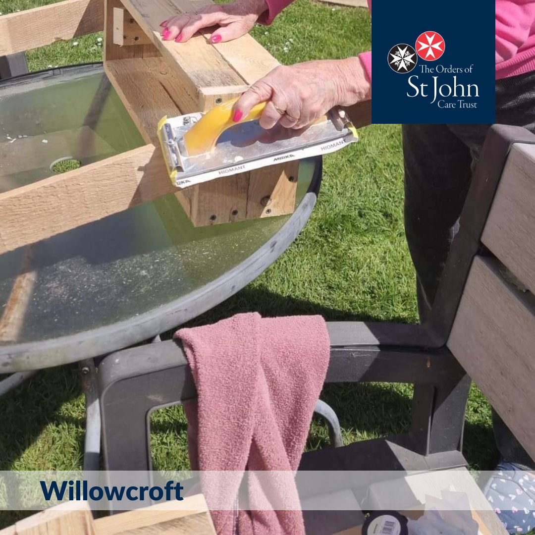 Residents at Willowcroft are gearing up for our gardening competition - Trust in Bloom! 🌿✨ They sanded and painted garden items, adding color and creativity to our outdoor space! 🎨 The teamwork and enthusiasm uplifted everyone, creating a beautiful haven for the community!
