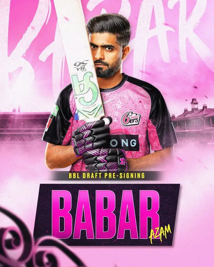 RealWaqarAfridi's tweet image. THE KING has Arrived in SYDNEY 👑

It’s Official Now. BABAR AZAM has been the only Pakistani to be PRE-SIGNED for BBL 2025-26 by SYDNEY SIXERS ❤️

Sydney vs Brisbane at GABBA in the VIP Corporate Box, I will be there InshAllah 🤩

#BabarAzam𓃵 
#sydneysixers
#Bigbash