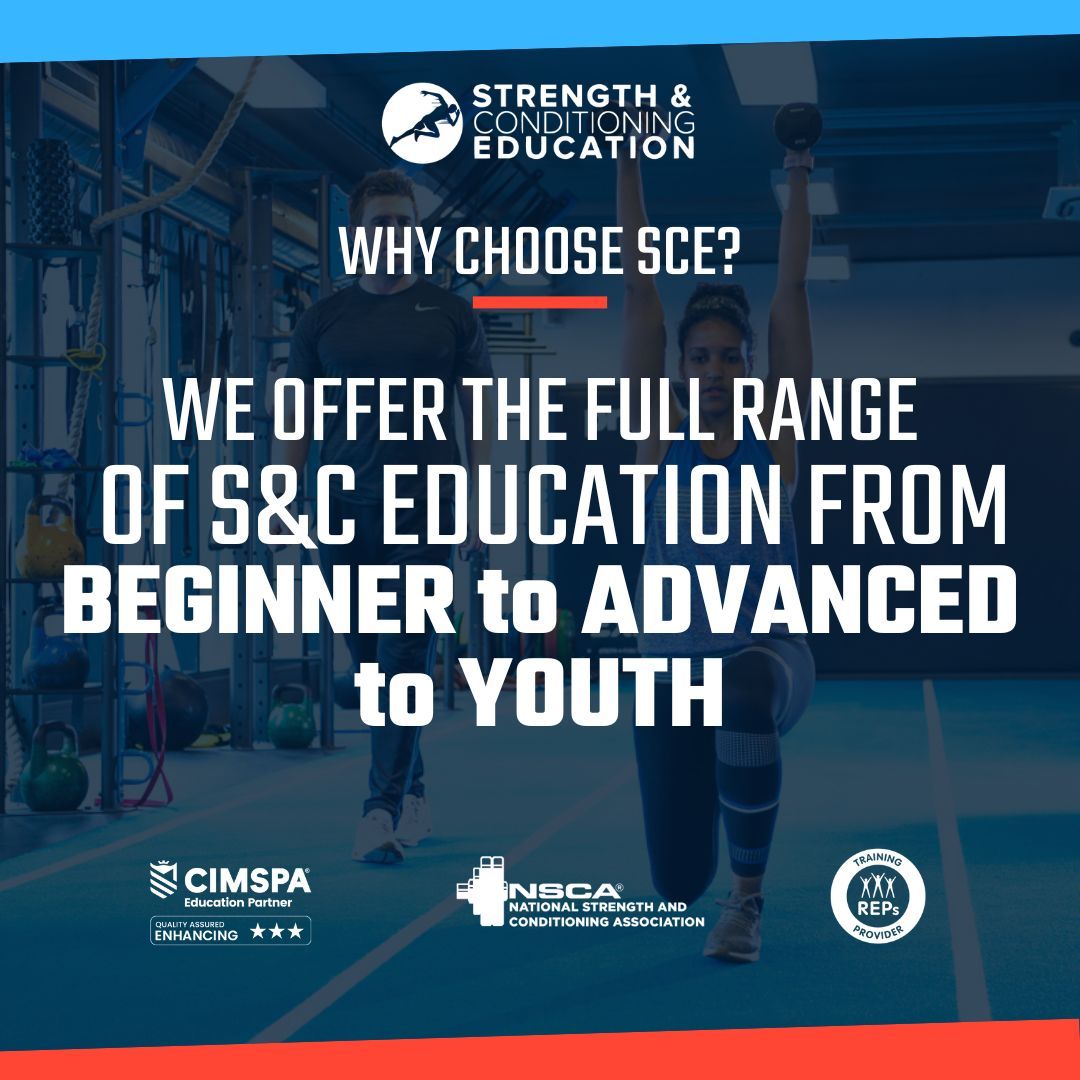 Strength and Conditioning Education is accessible to all no matter where you are in your journey.

From BEGINNER to ADVANCED to YOUTH, we deliver the full spectrum of S&amp;C education to help you grow, lead, and succeed 💪🏽