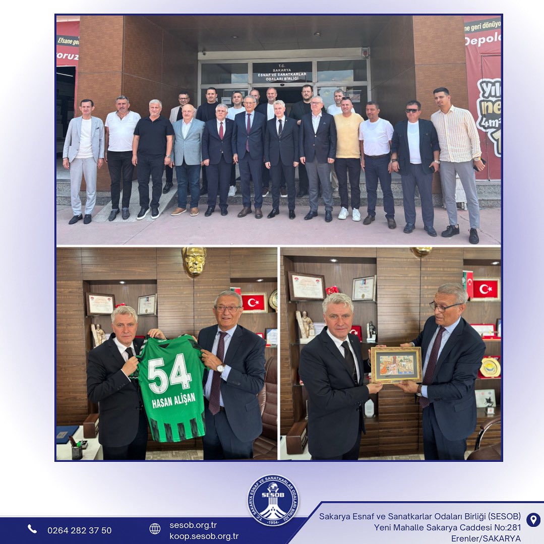 Sakaryaspor Kulüp Başkanı Sn. Muhammet KIRATLI ve Yönetim Kurulu Üyelerini Birliğimizde ağırladık. Kendilerine yeni görevlerinde hayırlı olmasını temenni ediyor, çalışmalarında başarılar diliyoruz.