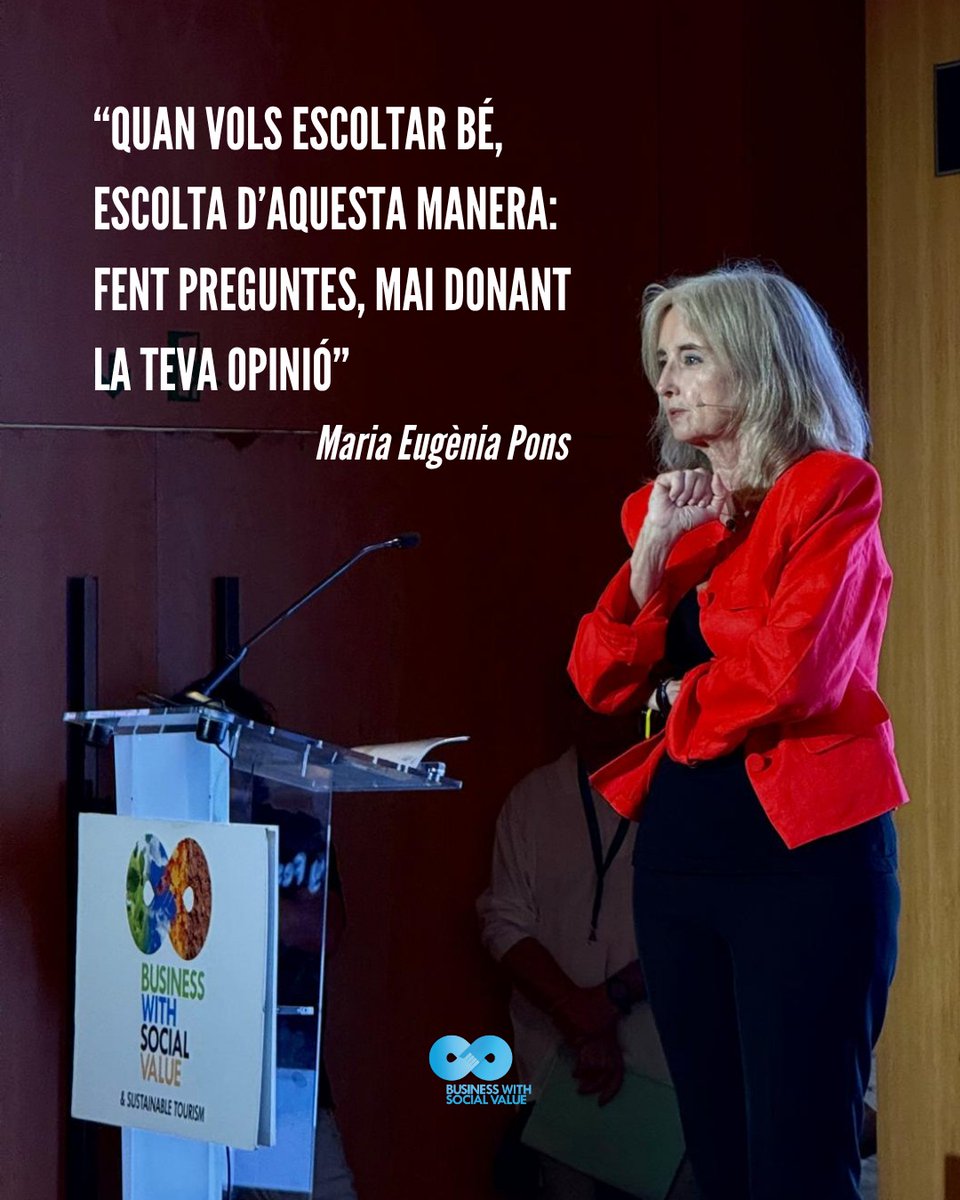 Business with Social Value (@bwsocialvalue) on Twitter photo ✨ Comencem la jornada amb la conferència "Sempre podem millorar les relacions" de <a href="/eponsdg/">Mª Eugenia Pons de Gironella</a>!
Ens ha parlat del poder transformador del bon tracte i de com construir relacions sanes, tant a casa com a la feina. Una xerrada molt enriquidora! 🙌 ✨ Comencem la jornada amb la conferència "Sempre podem millorar les relacions" de <a href="/eponsdg/">Mª Eugenia Pons de Gironella</a>!
Ens ha parlat del poder transformador del bon tracte i de com construir relacions sanes, tant a casa com a la feina. Una xerrada molt enriquidora! 🙌